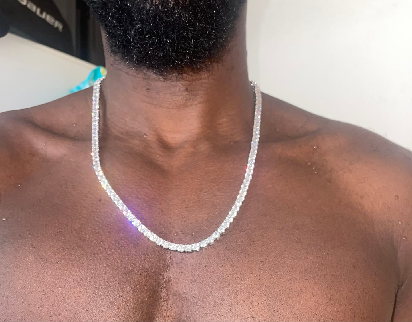 Customer photo review of 5mm Tennis Chain - White Gold