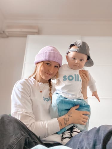 Customer photo review of Adults Soll Denim Logo Tee - Original