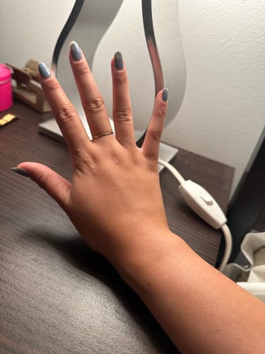 Customer photo review of Hammered Stacking Ring