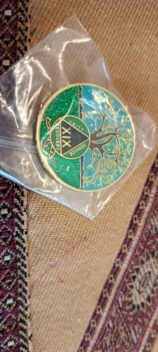 Customer photo review of 1 to 60 Year Tree of Life Specialty AA Recovery Medallion - Tri-Plated Chip/Coin