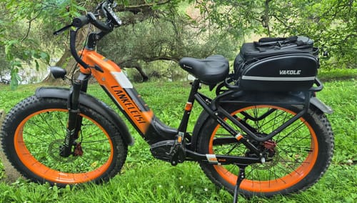 Customer photo review of Vakole Waterproof Bike Rack Bag With Large Capacity(17-35L)