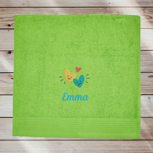 Customer photo review of Personalisiertes Kinder Handtuch mit Namen und Motiv bestickt