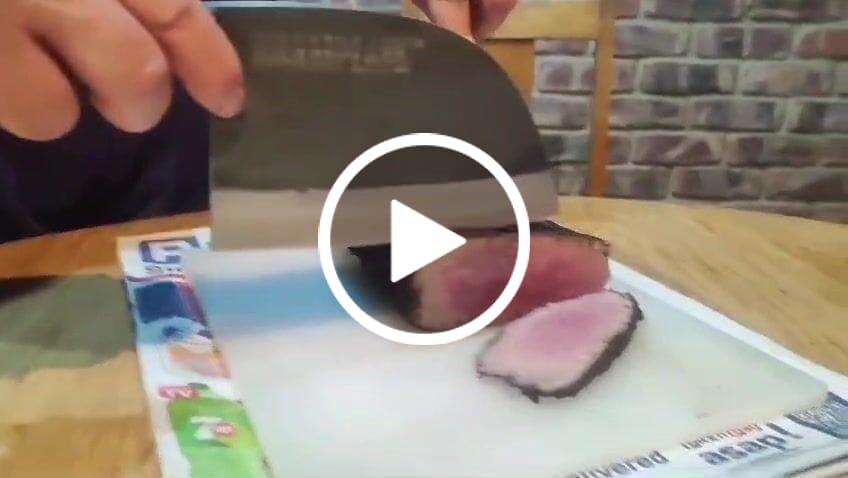 Customer video review of BraaiPlank™ Hammer Forged Butcher Knife