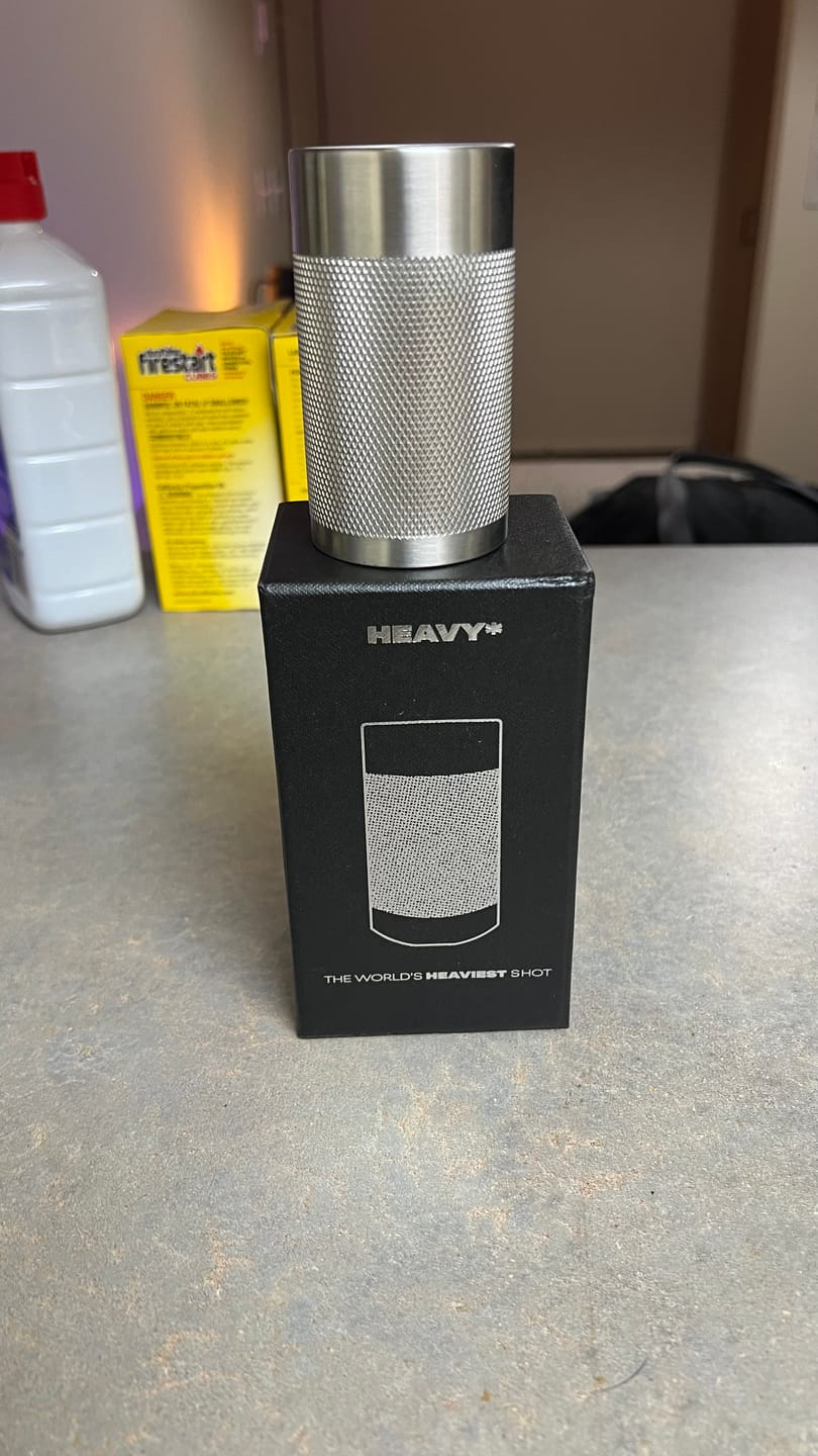 Customer photo review of PREORDER | Heavy Shot | 1lb 3.5oz Shot Glass