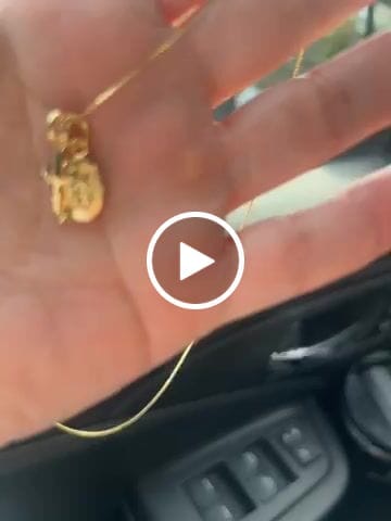 Customer video review of Petite Miraculous Medal + Petite Crucifix Gold Filled Dainty Chain Necklace