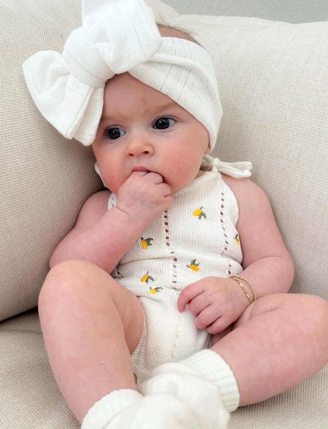 Customer photo review of Heirloom Onesie - Lemons
