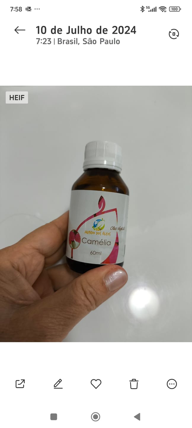 Customer photo review of Óleo de Camélia