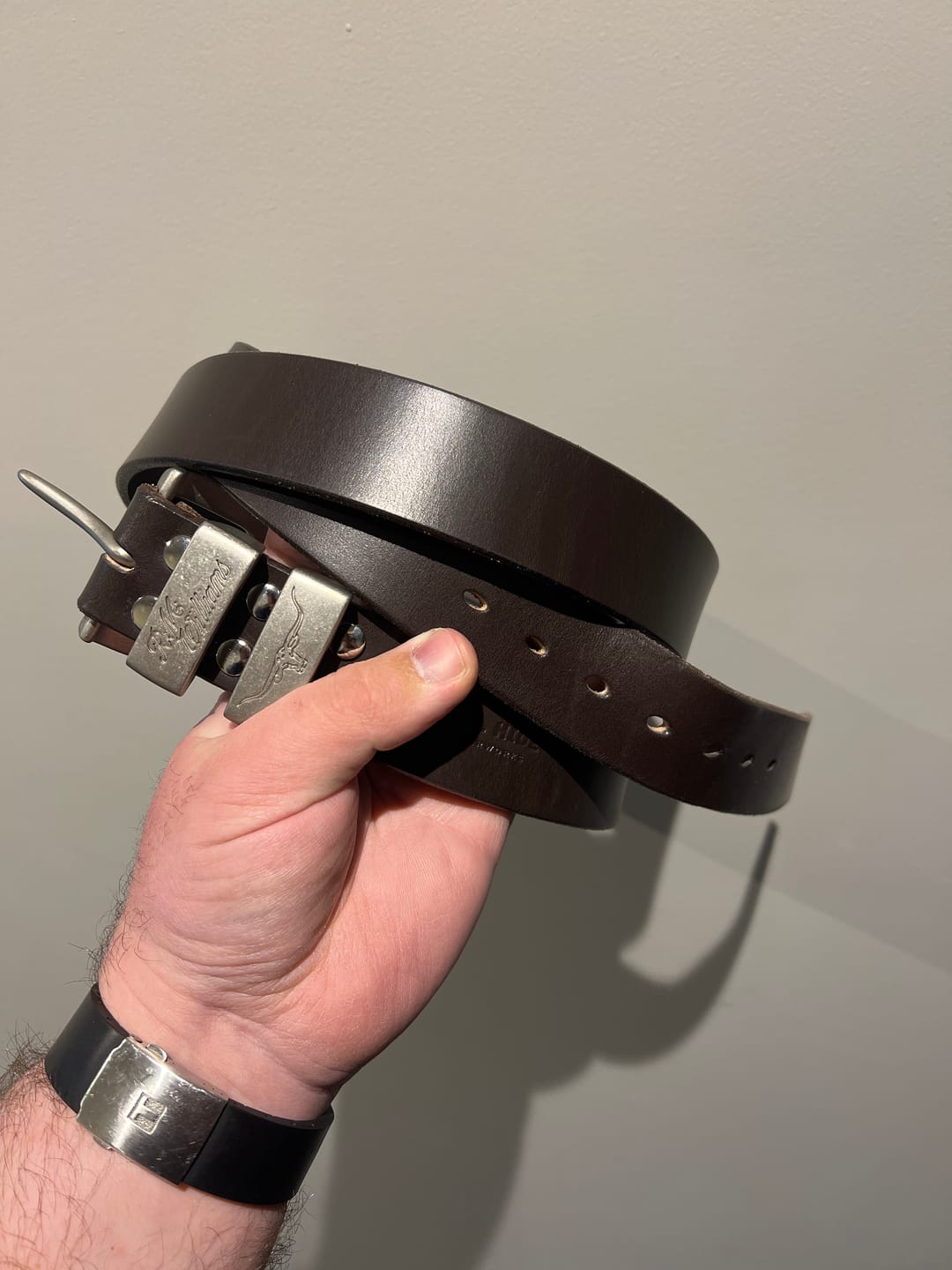Customer photo review of “Bring your own buckle” belt