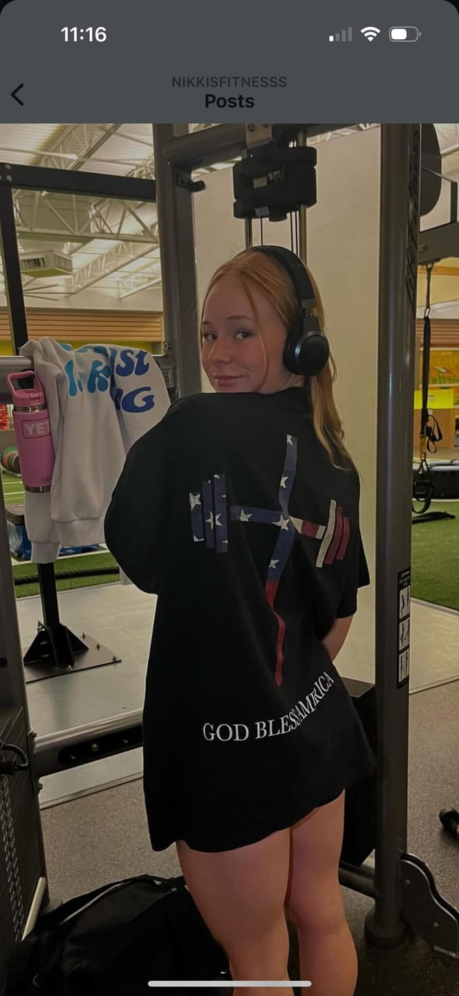 Customer photo review of God Bless America Tee