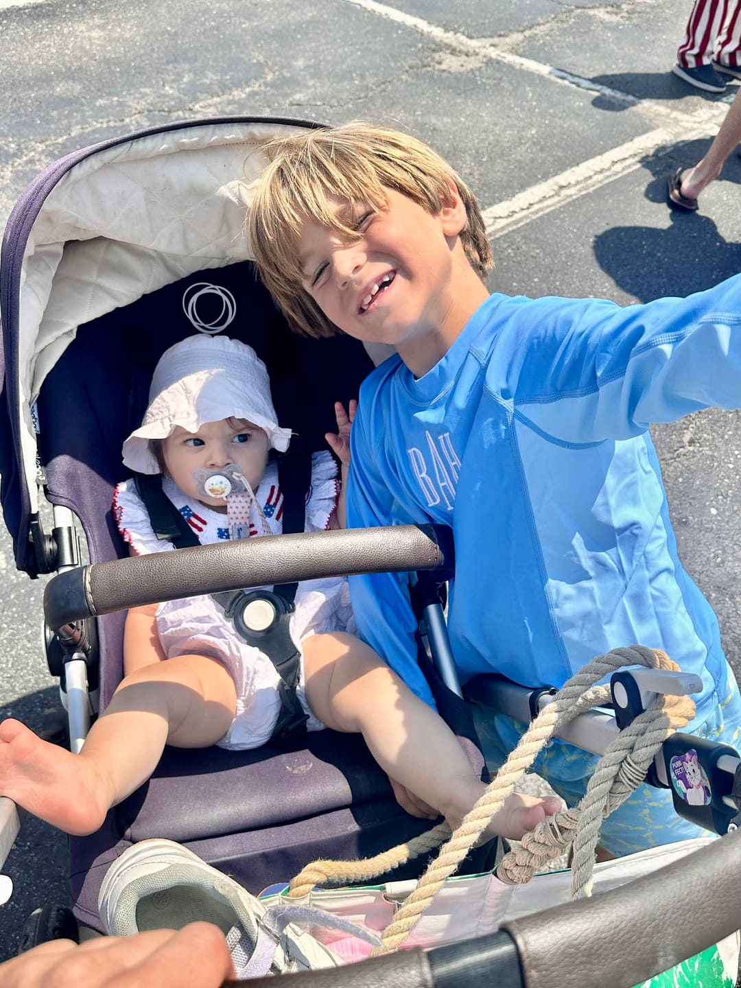 Customer photo review of Seaside Blue Rash Guard