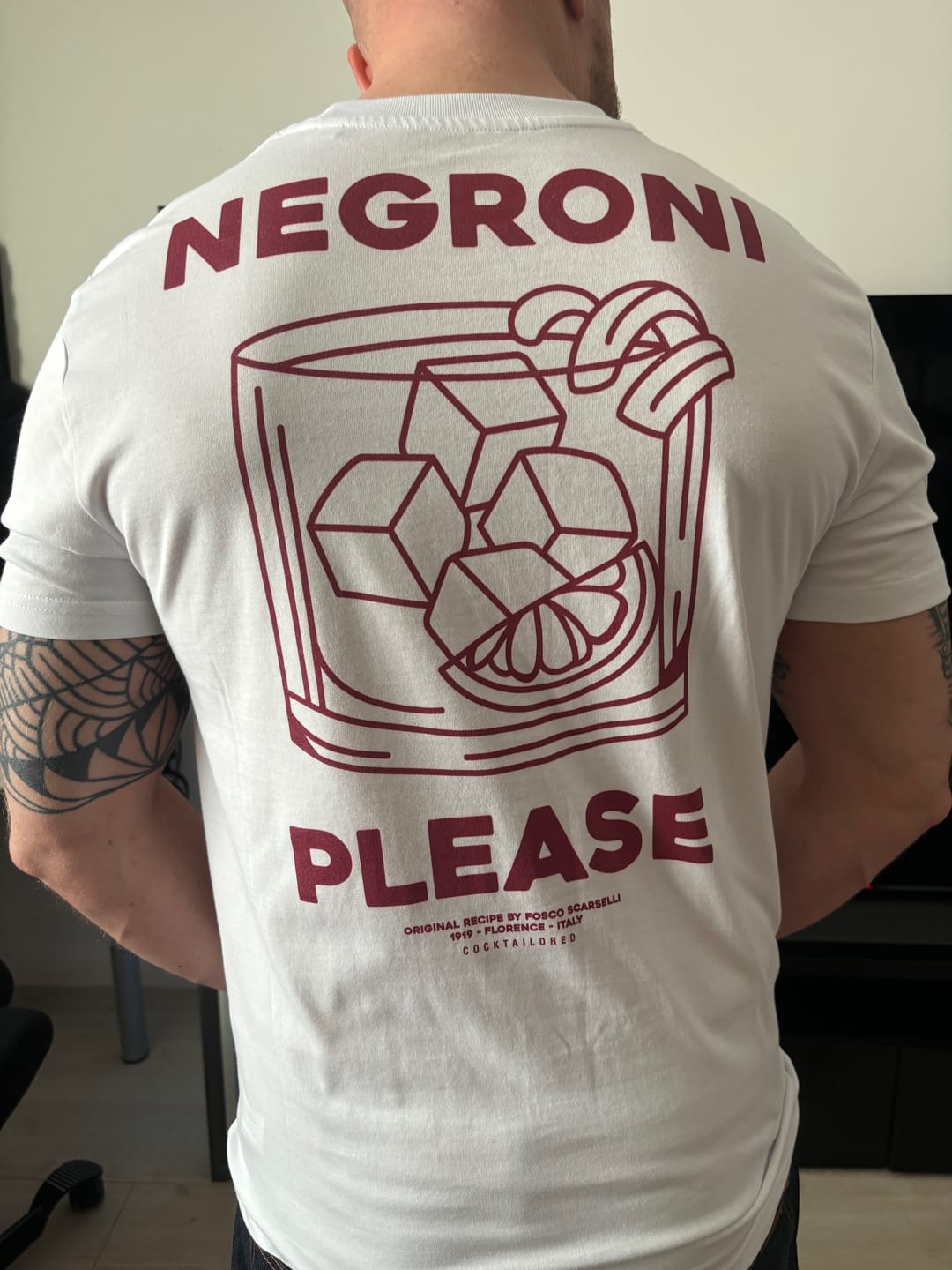 Customer photo review of The Negroni Pls. Organic T-shirt