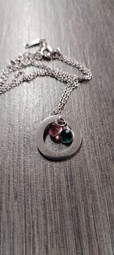 Customer photo review of Ogrlica: Circle Birthstone
