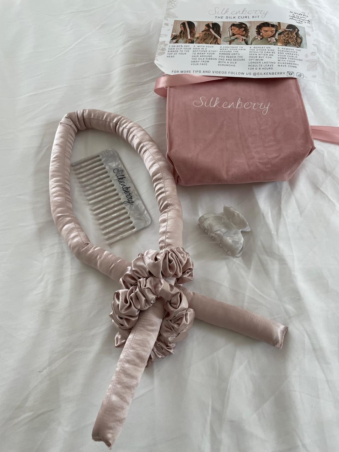 Customer photo review of The Skinny Silk Heatless Curl Kit