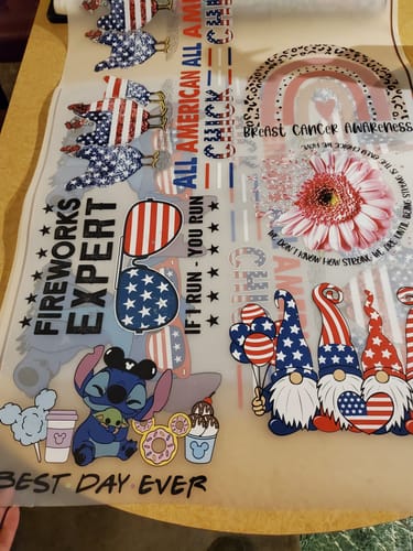 Customer photo review of Fireworks Expert 4th Of July DTF Heat Transfer, Independence Day Design, Fourth Of July DTF
