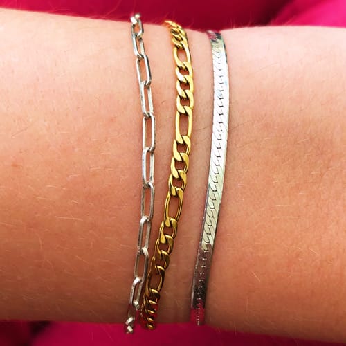 Customer photo review of Figaro bracelet 3mm