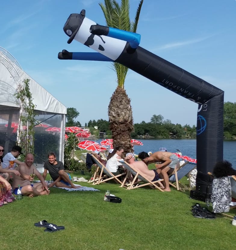 Customer photo review of Sky dancers 100% digitally printed -  two arms / one leg