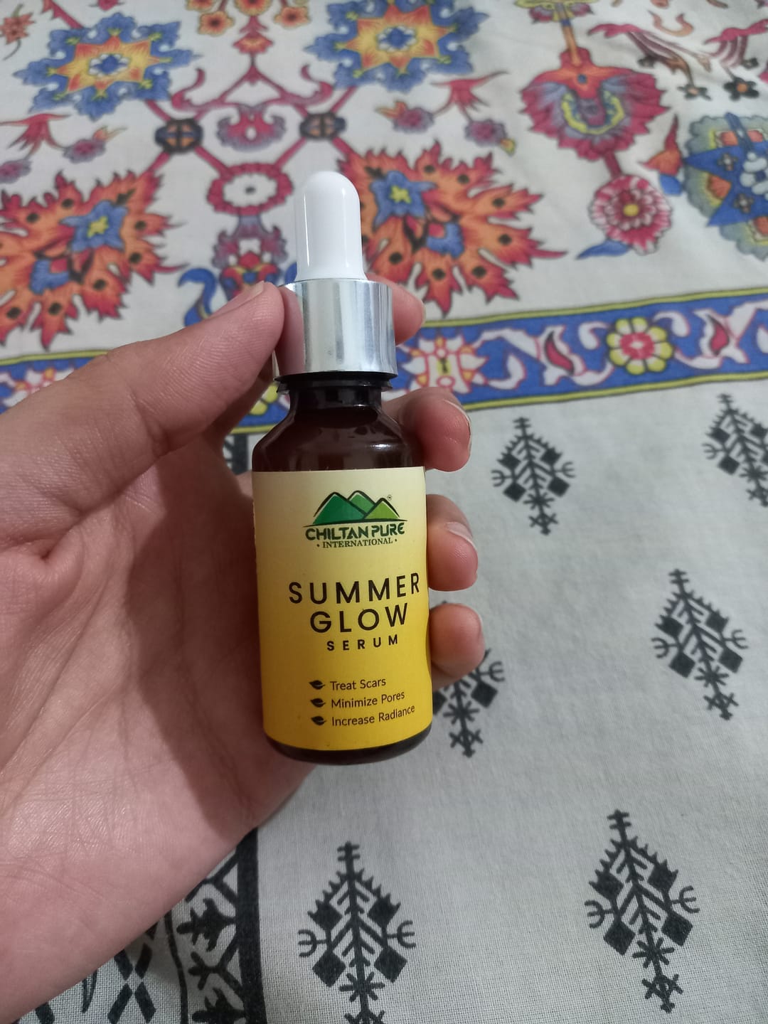 Customer photo review of Summer Glow Serum - Brightens Skin, Minimize Pores, Fades Hyperpigmentation & Even Skin Tone