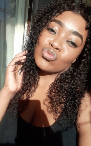 Customer photo review of Brazilian Water Wave Lace Front Wig - 16"