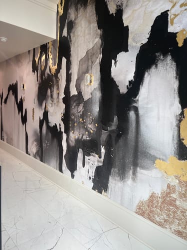 Customer photo review of Custom "Edges" Wall Mural 35' W x 9'H and 16.8'H