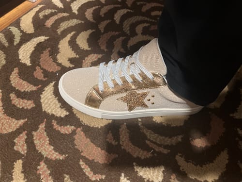 Customer photo review of Corky's Supernova Sneaker - Rose Gold Shimmer