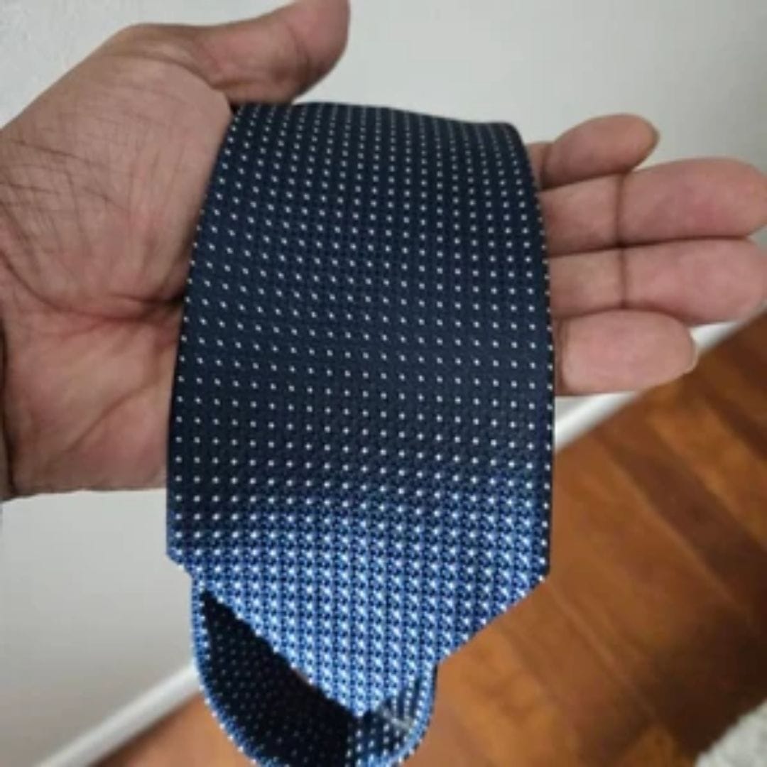 Customer photo review of Blue Modern Wide Men's Necktie