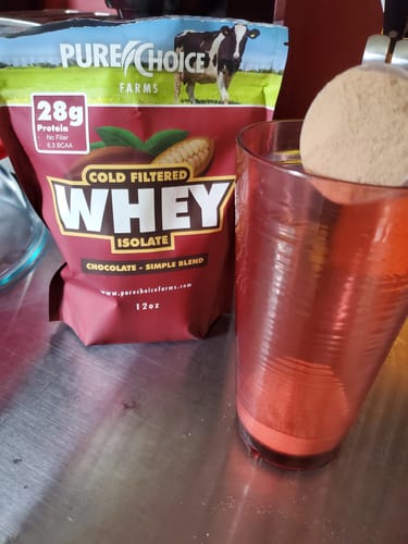 Customer photo review of Whey Protein Isolate Chocolate