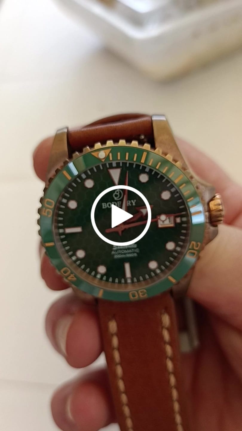 Customer video review of SEATURTLE.OCEAN(BRONZE) - Automatic Bronze Diver Watch | Turtle Green/FKM Rubber