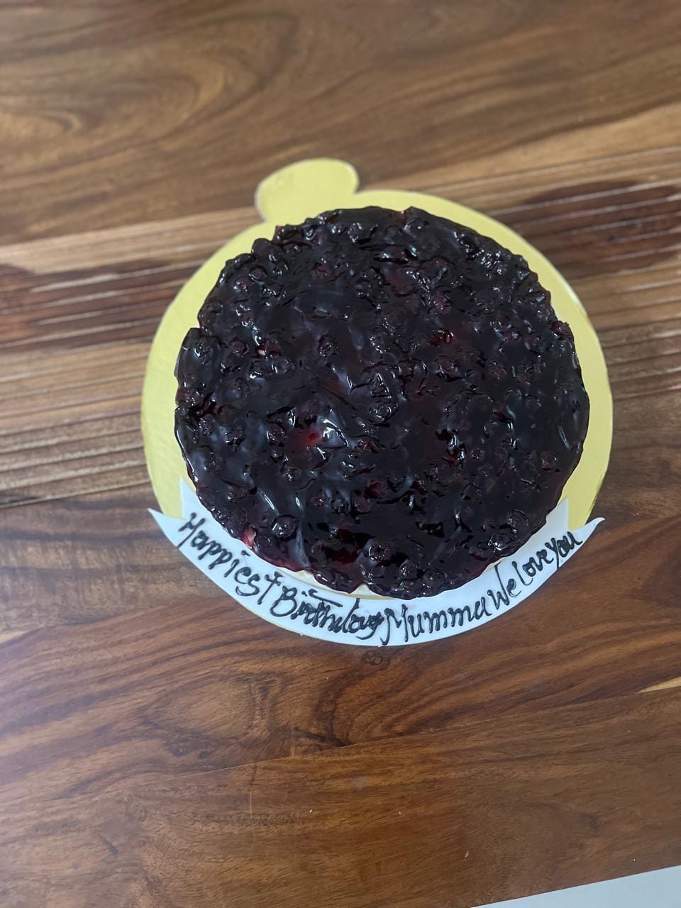 Customer photo review of Blueberry Baked Cheesecake