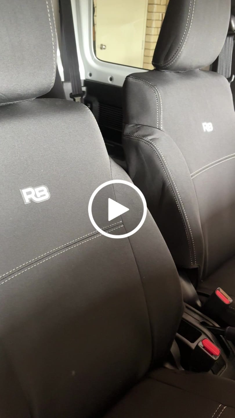 Customer video review of Suzuki Jimny 4th Gen GJ 2-Door Neoprene 2x Front Seat Covers (Available)