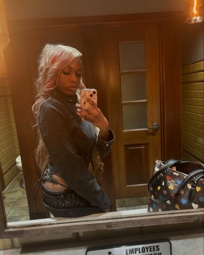 Customer photo review of BUTTERFLY BIKINI SET (BLACK DENIM)