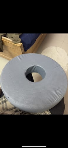 Customer photo review of Round Ring Cushion Pillow | Provides Cushioned Seating  to reduce Pain & Discomfort