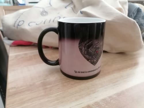 Customer photo review of Tasse Magique Personnalisée 325ml