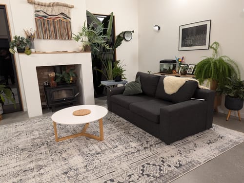 Customer photo review of Cordelia Trosky Distressed Vintage Grey Rug