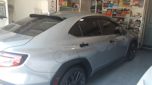 Customer photo review of Fits 2022-2023 Subaru WRX Gloss Black Rear Roof Window Visor Spoiler
