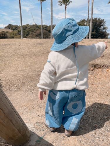 Customer photo review of Kids Soll Denim Bubble Pants