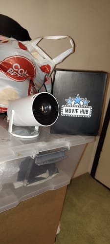 Customer photo review of MovieHub™ Ultra HD Projector + FREE Projector Screen