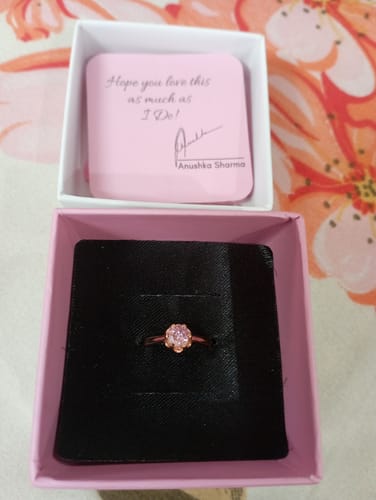 Customer photo review of Rose Gold You're One Of A Kind Ring