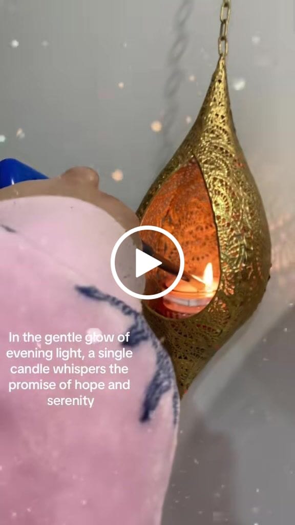 Customer video review of Metal Hanging Tealight Holder Teardrop Gold