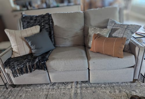 Customer photo review of Sofa Pillow Covers Set 10