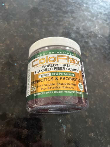 Customer photo review of ColoFlax Flaxseed Fiber Gummies