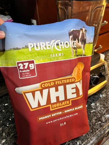 Customer photo review of Whey Protein Isolate Peanut Better