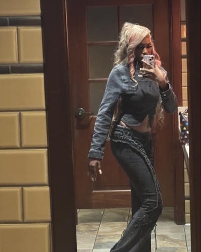 Customer photo review of THE VILLAIN MOTO JACKET (BLACK DENIM)