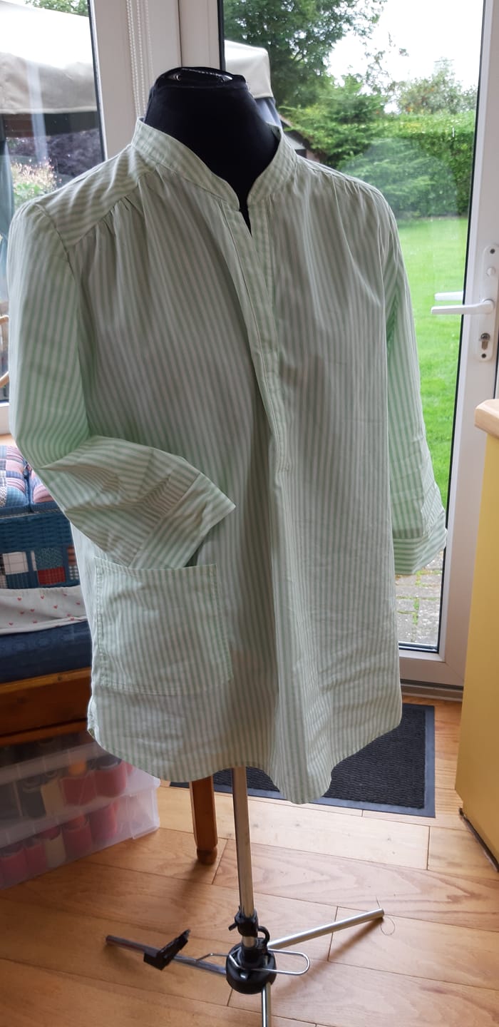 Customer photo review of Ticking Stripes Rose & Hubble Cotton Poplin Fabric