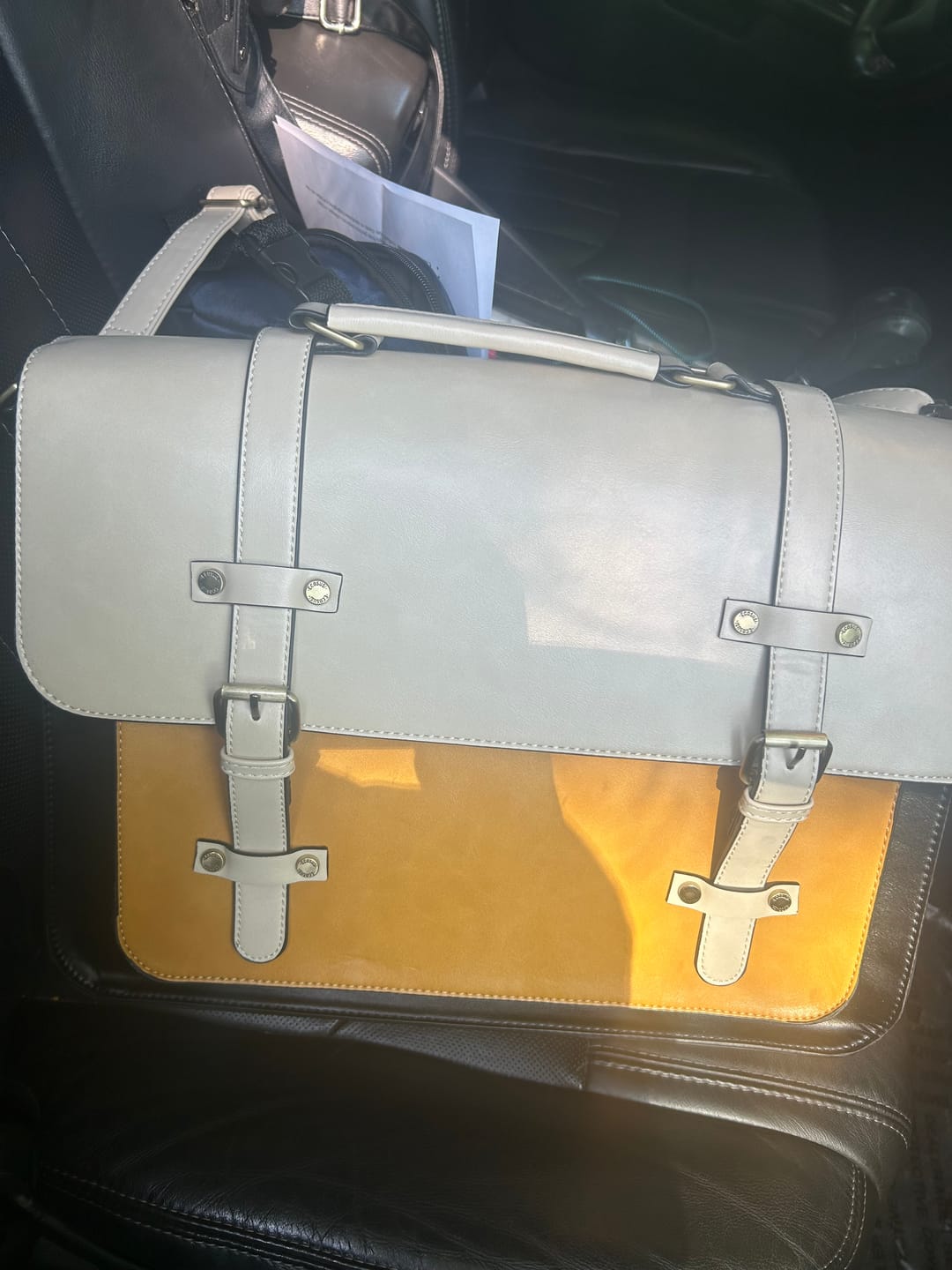 Customer photo review of Sombre Vintage Briefcase