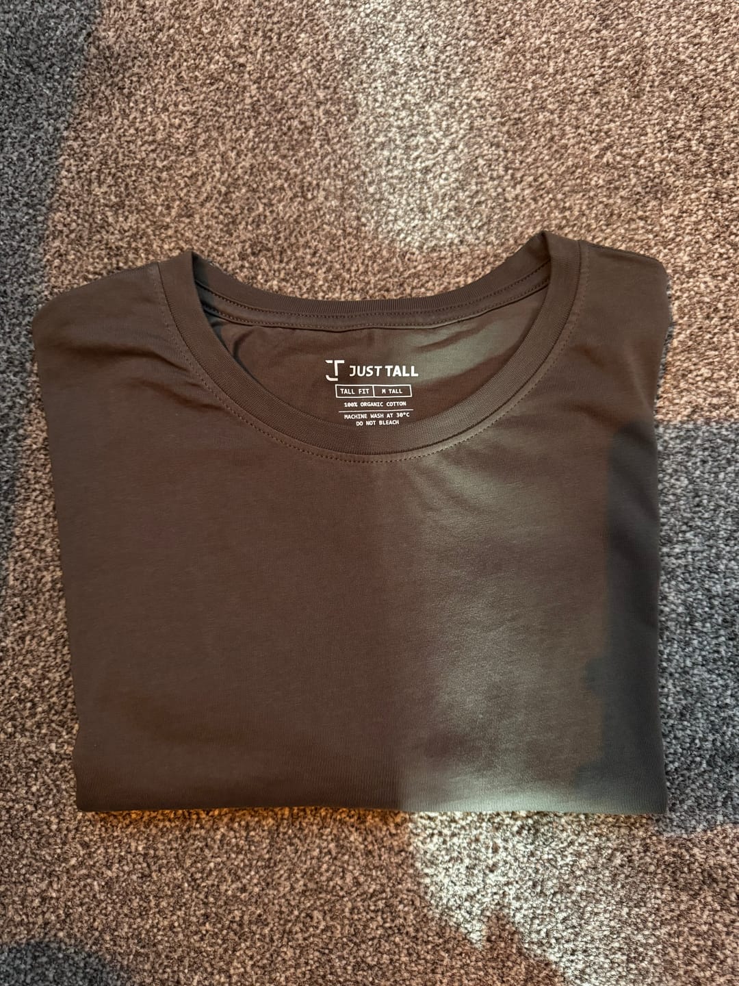 Customer photo review of Organic Tall Slim T-shirt (Dark Grey)