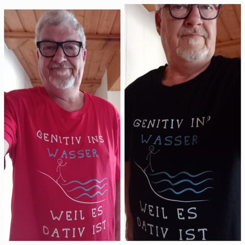 Customer photo review of GENITIV INS WASSER 2.0 - Herren Bio-Baumwolle T-Shirt