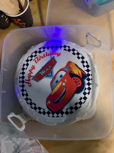 Customer photo review of Cars - Edible Icing Toppers