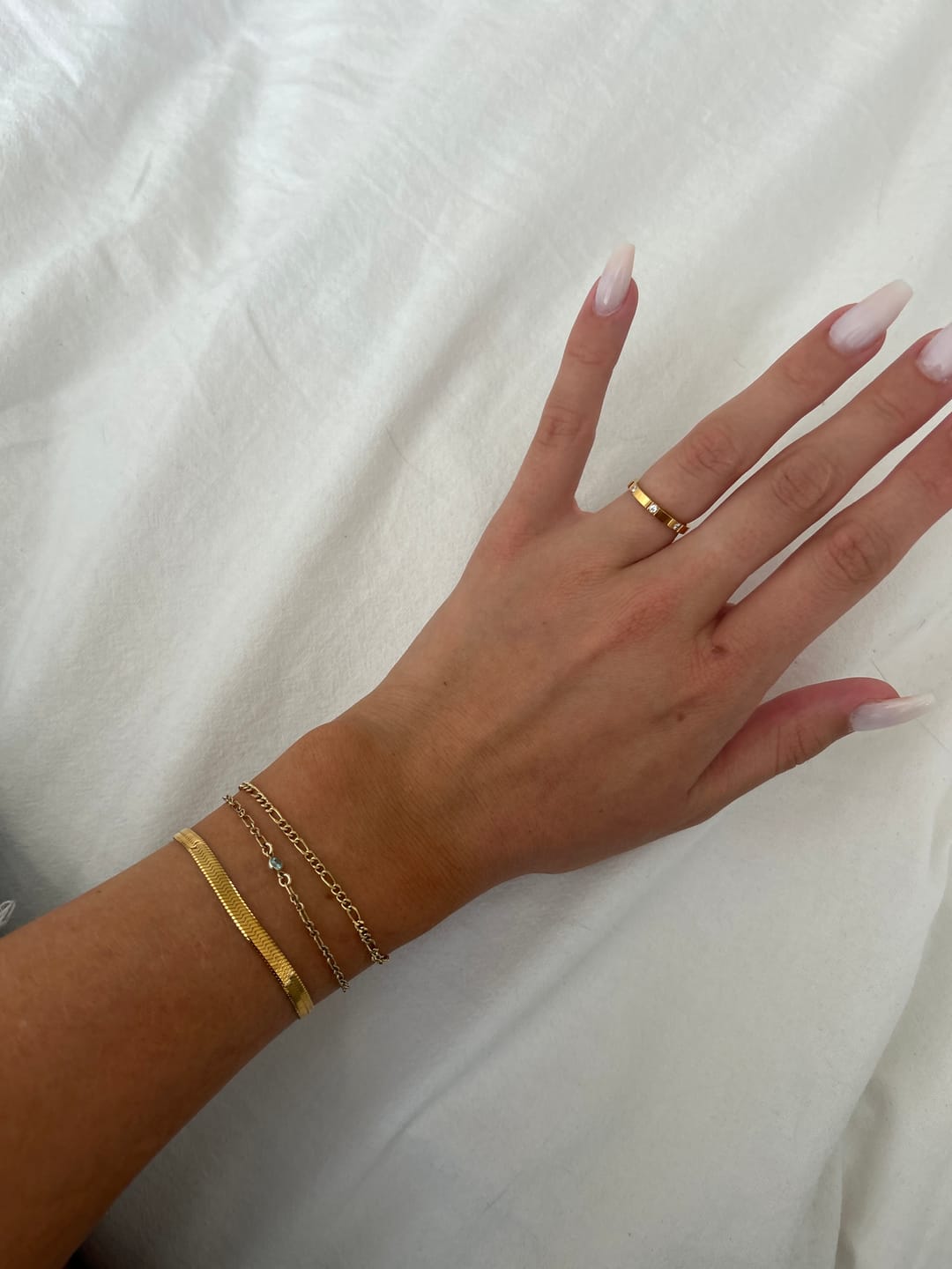 Customer photo review of Snake Skin Armband | 18K vergoldet