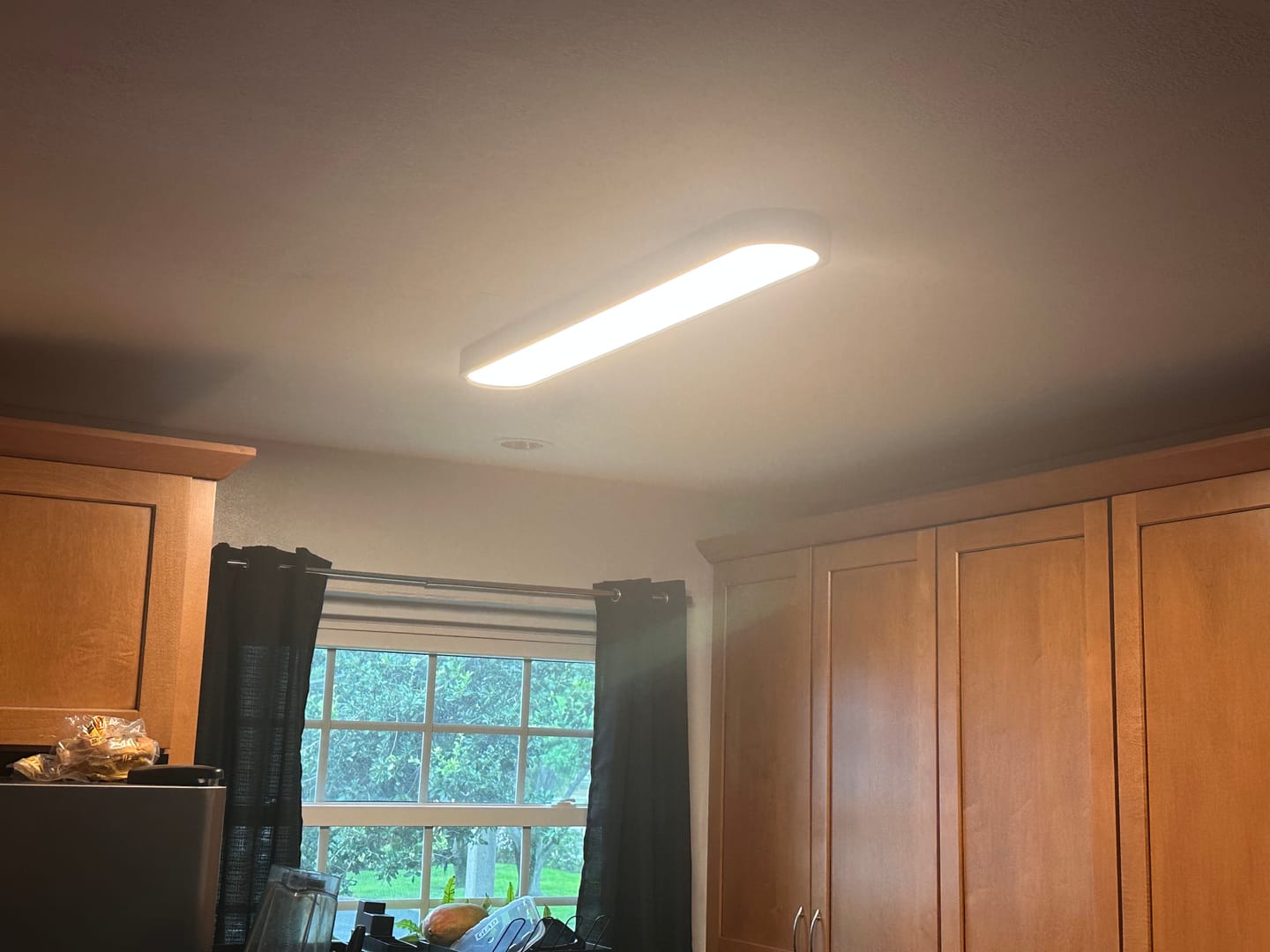 Customer photo review of Dimmable Minimalist Long Oval Flush Mount LED Light