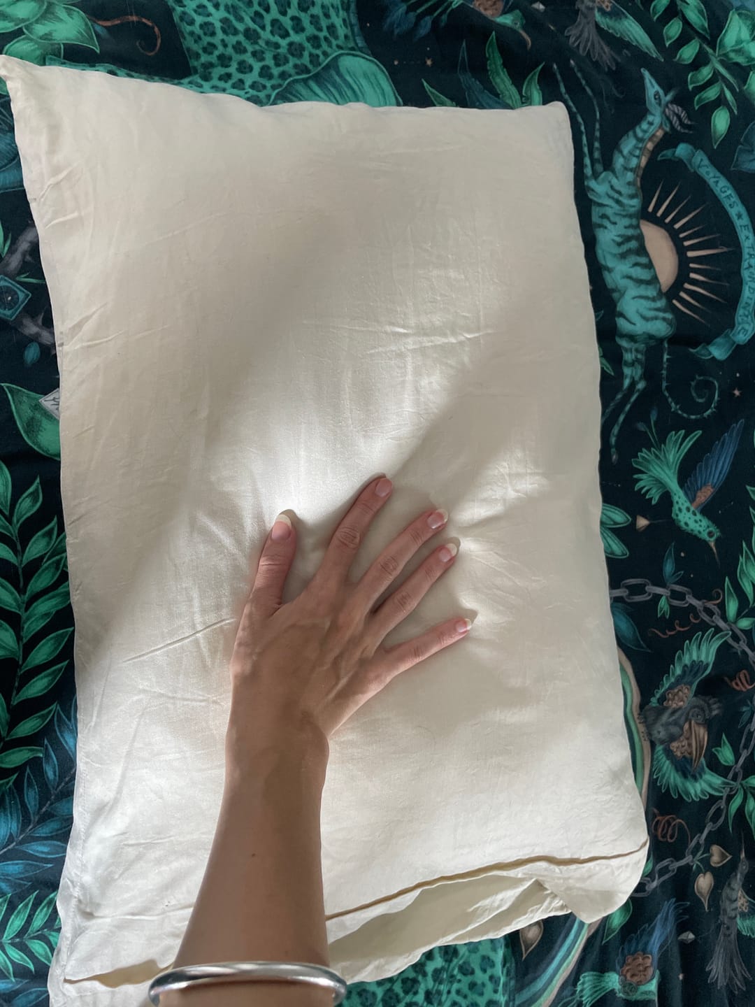 Customer photo review of Mulberry Silk Pillowcase